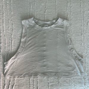 white crop lulu tank
